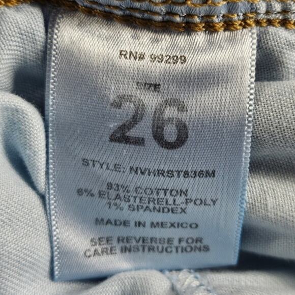 NOVA VINTAGE WOMEN'S BLUE WASH DENIM JEANS SIZE 26 – STYLE NVHRST836M BUTTON FLY - Picture 6 of 14